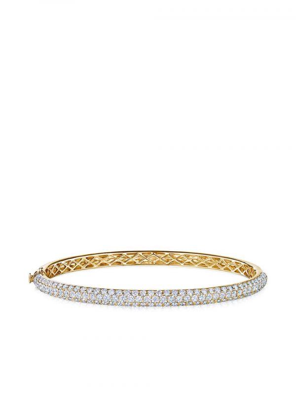  Kwiat 18kt Yellow Gold Diamond Moonlight Three-row Medium Bangle 