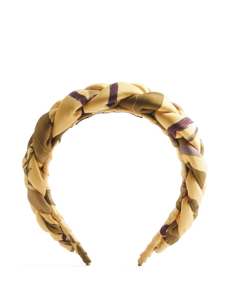  La Doublej Braided Patterned Headband - Yellow 