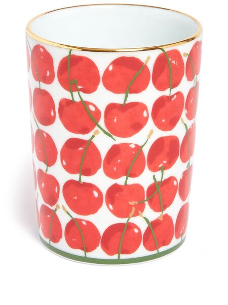  La Doublej Cherry-print Cup - Red 