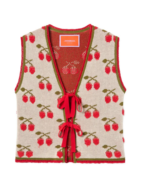  La Doublej Cherry Tie Gilet - Neutrals 