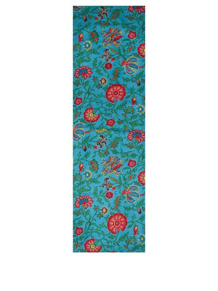  La Doublej Dragonflower-print Linen Runner - Blue 
