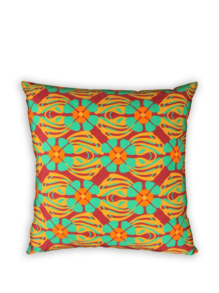  La Doublej Floral Pattern Cushion - Red 