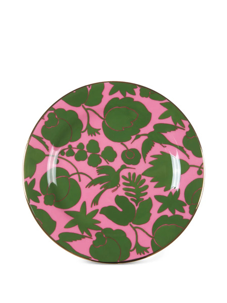  La Doublej Floral-pattern Plate - Pink 