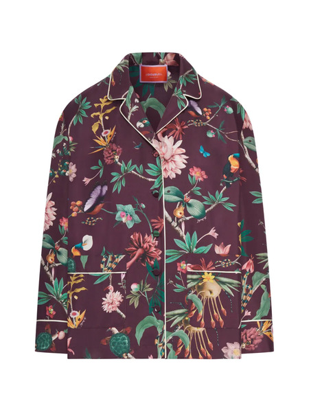 La Doublej Floral-pattern Shirt - Purple 