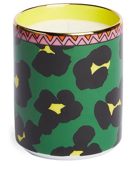  La Doublej Flower Leopard Candle (250g) - Green 
