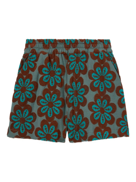  La Doublej Flower-print Pull-up Shorts - Green 