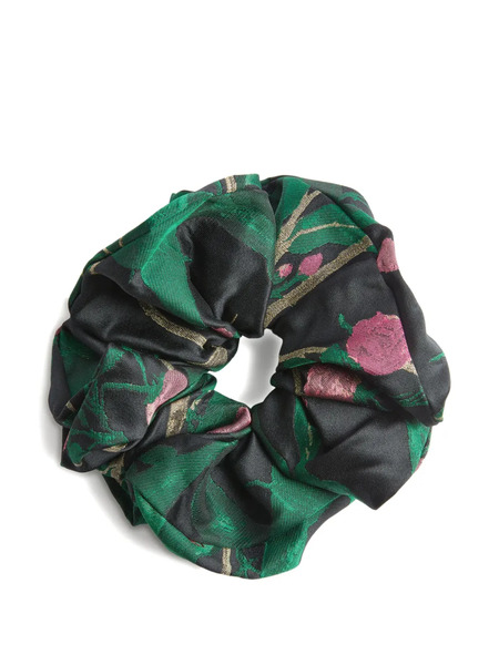  La Doublej Giga Jacquard-pattern Scrunchie - Black 