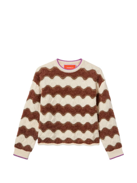  La Doublej Hang Ten Wave Knit Sweater - Neutrals 