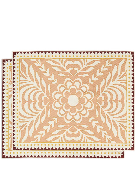  La Doublej Herringbone Placemats (set Of Two) - Neutrals 