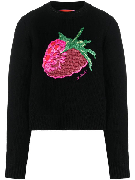  La Doublej Lampone Embroidered Jumper - Black 