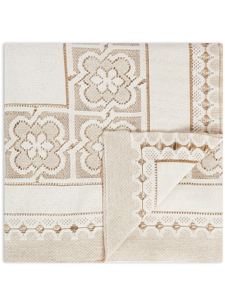  La Doublej Large Lacey Tablecloth (180cm X 350cm) - Neutrals 