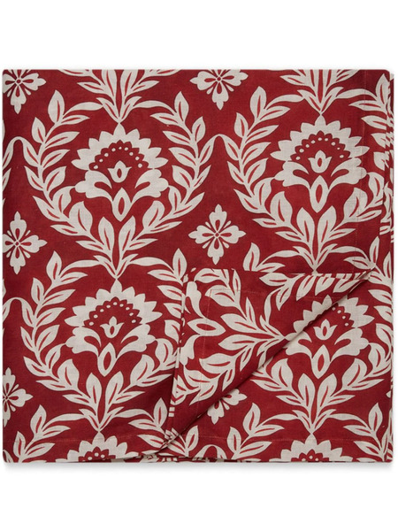  La Doublej Large Leaf-print Tablecloth - Red 