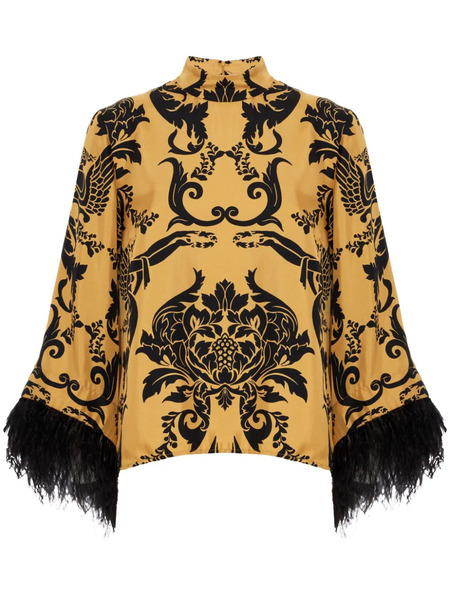  La Doublej Make An Exit (with Feathers) Top - Gold 