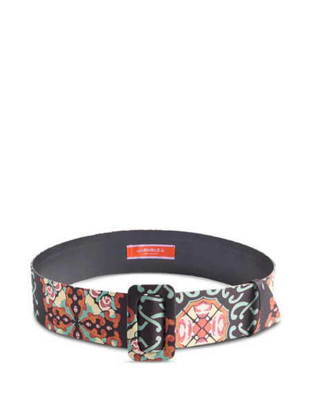  La Doublej Patterned Belt - Black 