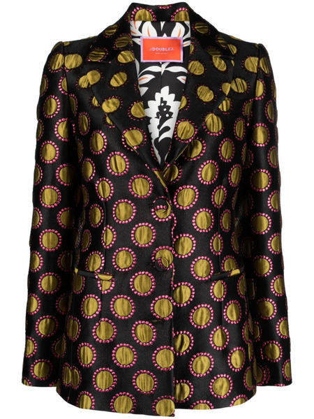  La Doublej 24/7 Patterned-jacquard Jacket - Black 