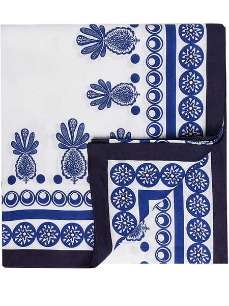  La Doublej Pineapple-print Tablecloth - White 