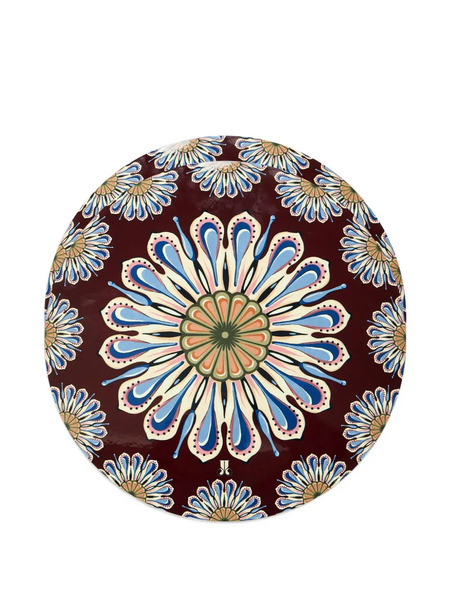  La Doublej Printed Disk Placemats (set Of Two) - Brown 
