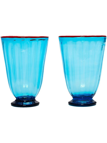  La Doublej Rainbow Set Of 2 Glasses - Blue 