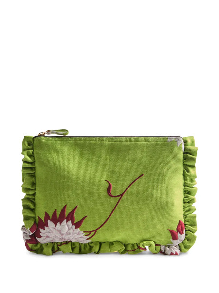  La Doublej Ruffled Clutch - Green 