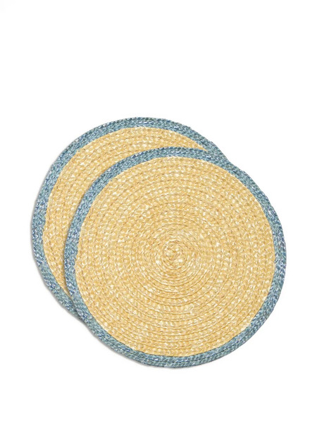  La Doublej Straw Coasters (set Of Two) - Neutrals 