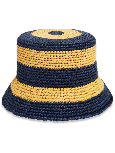  La Doublej Striped Bucket Hat - Blue 