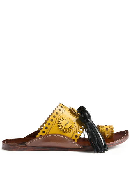  La Doublej Tassel-embellished Sandals - Yellow 