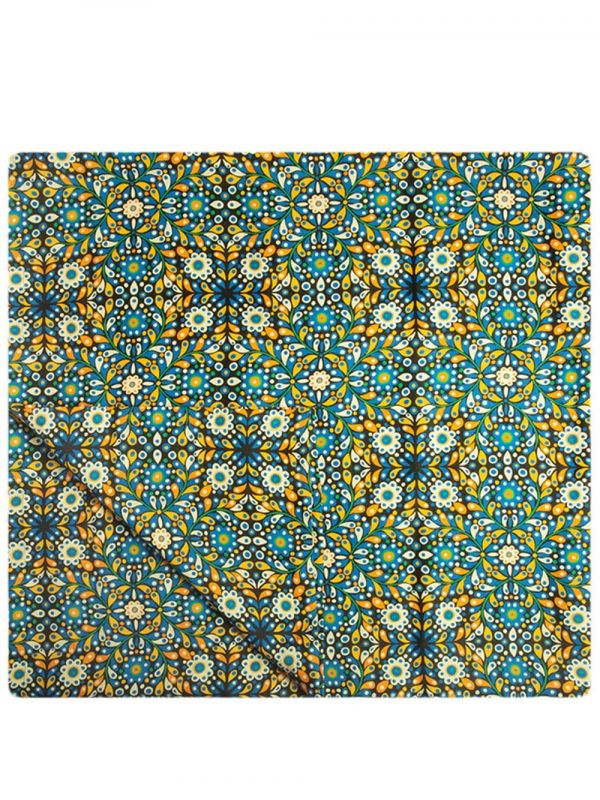  La Doublej Tile-print Tablecloth - Blue 