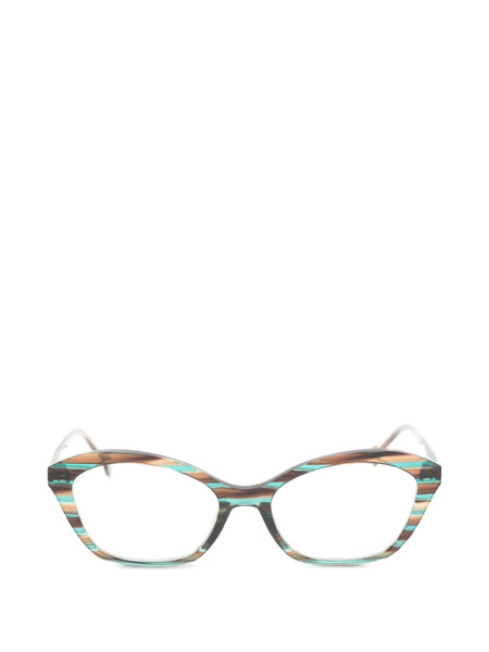  L.a. Eyeworks Pancake Striped Cat-eye Glasses - Green 