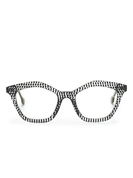  L.a. Eyeworks Ronette Geometric-frame Glasses - Black 