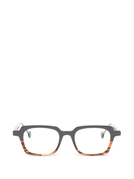  L.a. Eyeworks Striped Square-frame Glasses - Grey 