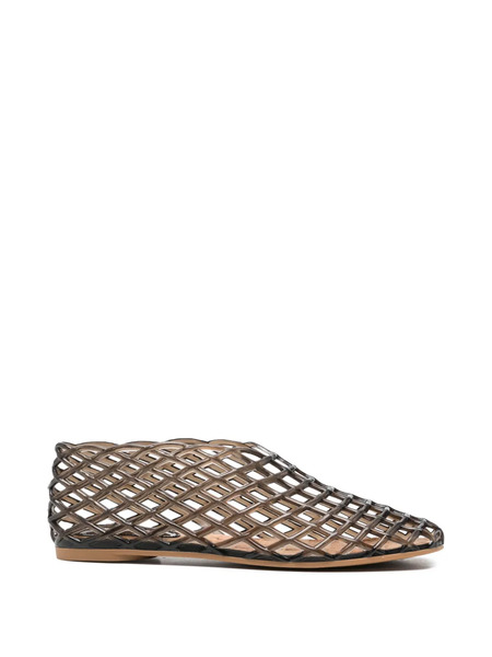  La Piscine Openwork Ballet Flats - Brown 