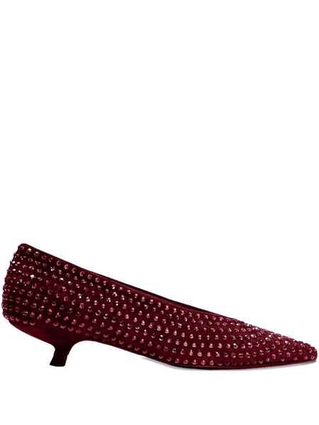  La-rose Crystal Heeled Pumps - Red 