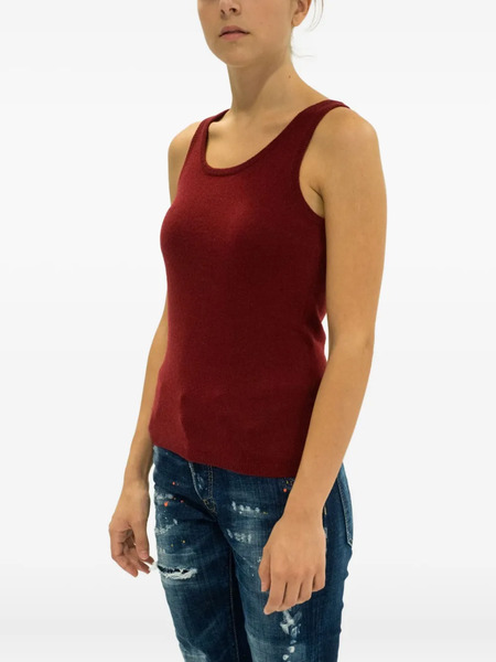  La Rose Knitted Tank Top - Red 