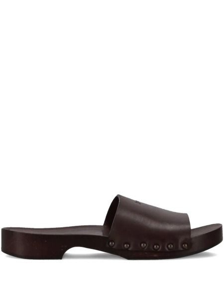  La Rose Leather Sandals - Brown 