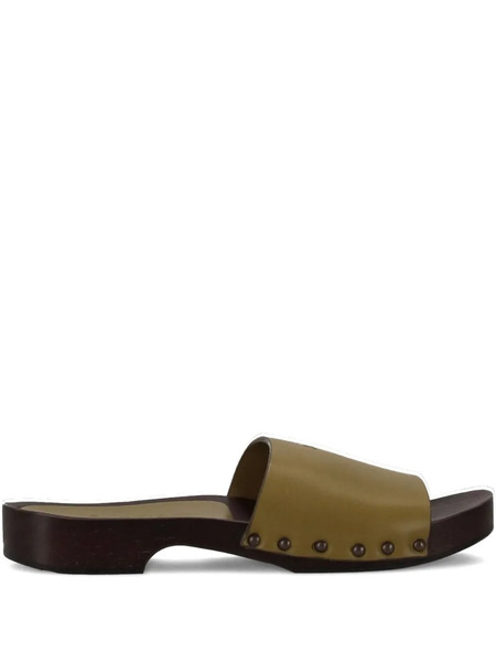  La Rose Leather Sandals - Green 
