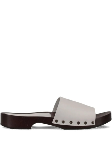  La Rose Leather Sandals - White 