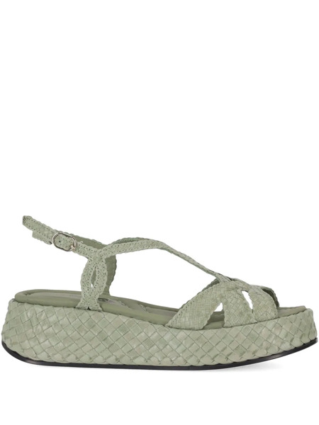  La-rose Maui Platform Sandals - Green 