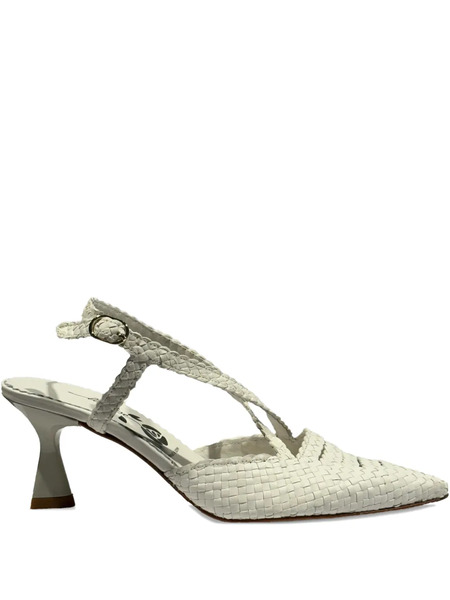  La-rose Moritz Pointed-toe Woven Pumps - White 