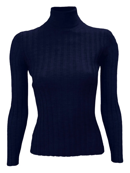  La Rose Ribbed Pullover - Blue 