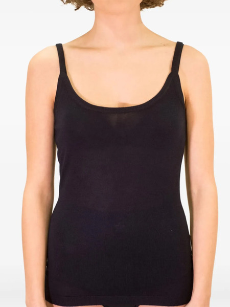  La Rose Strap Tank Top - Black 