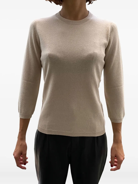  La Rose Three Quarter-sleeve Sweater - Neutrals 