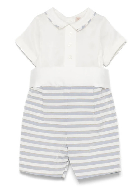  La Stupenderia Striped Romper - White 