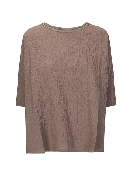  Labo Art Crepe-effect T-shirt - Brown 