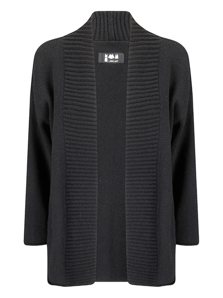  Labo Art Long-sleeve Open-front Cardigan - Black 