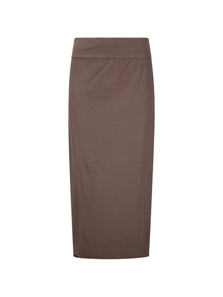  Labo Art Slim-fit Elasticated Midi Skirt - Brown 