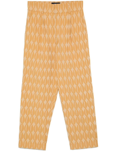  Labrum London Monogram-jacquard Trousers - Neutrals 