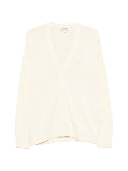  Lacoste Button Ribbed Cardigan - Neutrals 