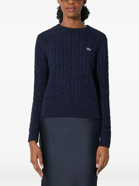  Lacoste Cable-knit Logo Sweater - Blue 