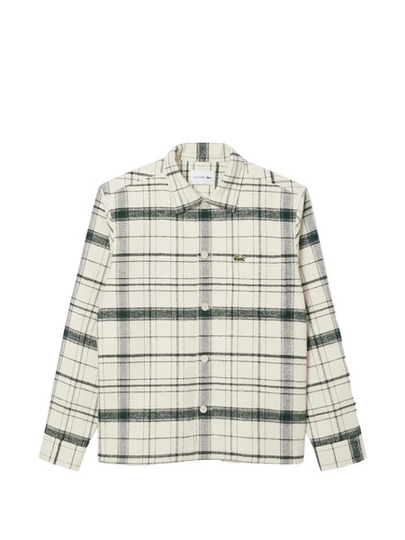  Lacoste Checked Flannel Shirt - White 