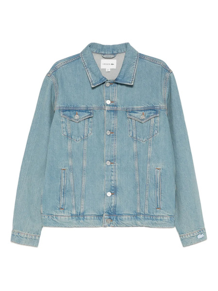  Lacoste Crocodile Denim Jacket - Blue 